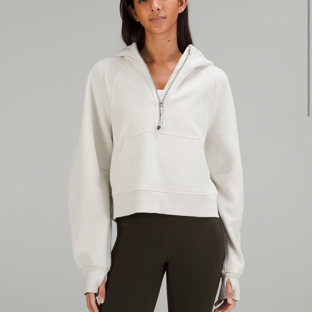 Scuba oversized half zip hoodie